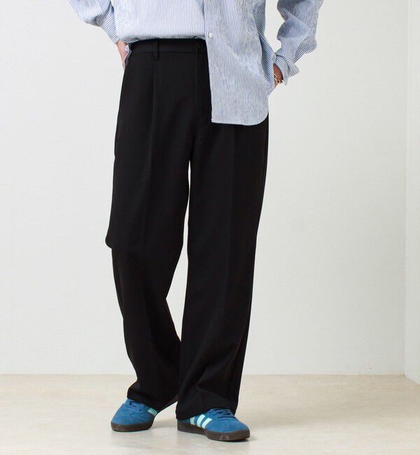 GLOSTER「【美シルエット】ミディアムストレート フレアパンツ」|チノ|