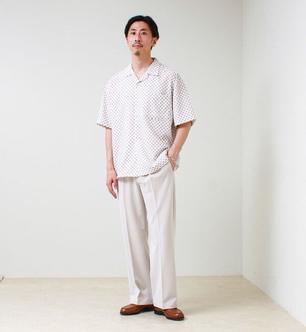 GLOSTER「【美シルエット】ミディアムストレート フレアパンツ」|チノ|