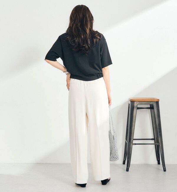 fredy emue「カットジョーゼット5分袖プルオーバー」|Tシャツ・カットソー|