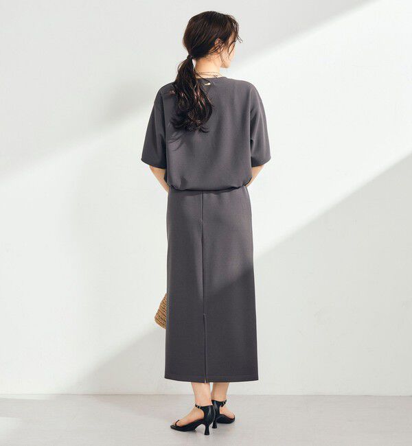 fredy emue「カットジョーゼット5分袖プルオーバー」|Tシャツ・カットソー|