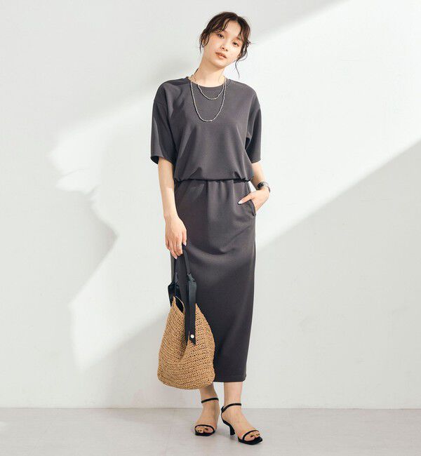 fredy emue「カットジョーゼット5分袖プルオーバー」|Tシャツ・カットソー|