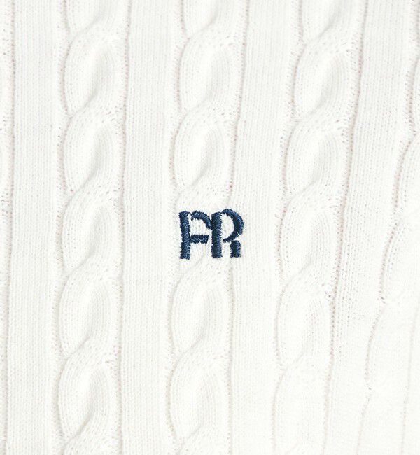 fredy emue「【毎年大人気！/完売必須】FR刺しゅうケーブル柄半袖カーディガン」|カーディガン|