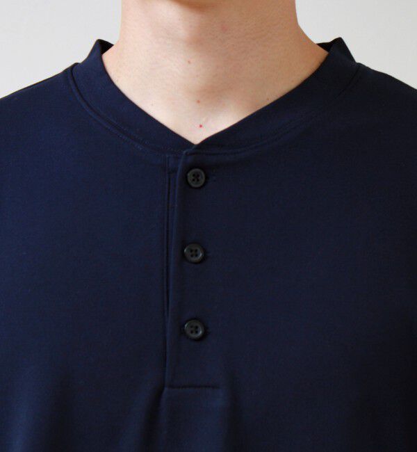 GLOSTER「【抗菌防臭】ポンチ素材 ヘンリーネックTシャツ」|Tシャツ・カットソー|