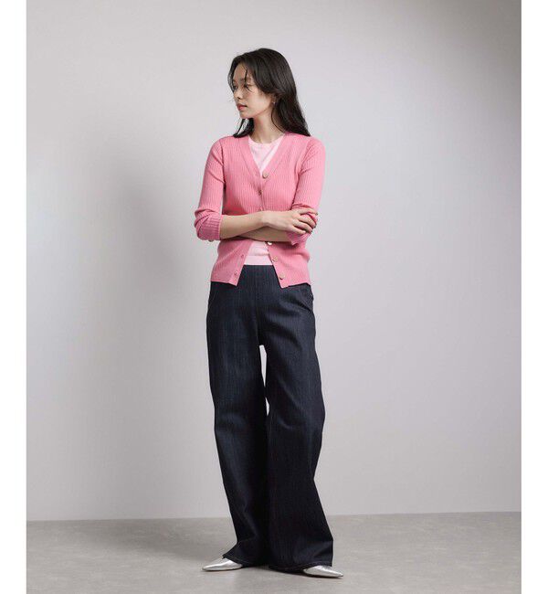 ROPE「ハイゲージワイドリブニットカーディガン」|カーディガン|