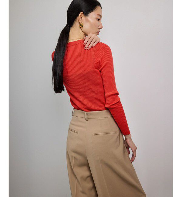 ROPE「ハイゲージワイドリブニットカーディガン」|カーディガン|