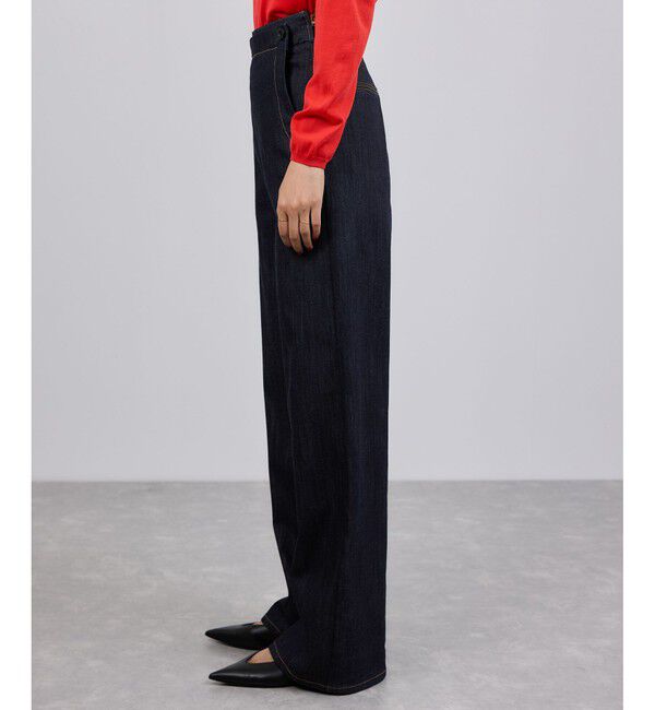 ROPE「ストレッチデニム セーラーパンツ/イージーケア」|デニム|