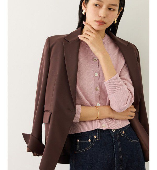 ROPE「オーガニックコットンカーディガン/イージーケア」|カーディガン|ピンク(63)