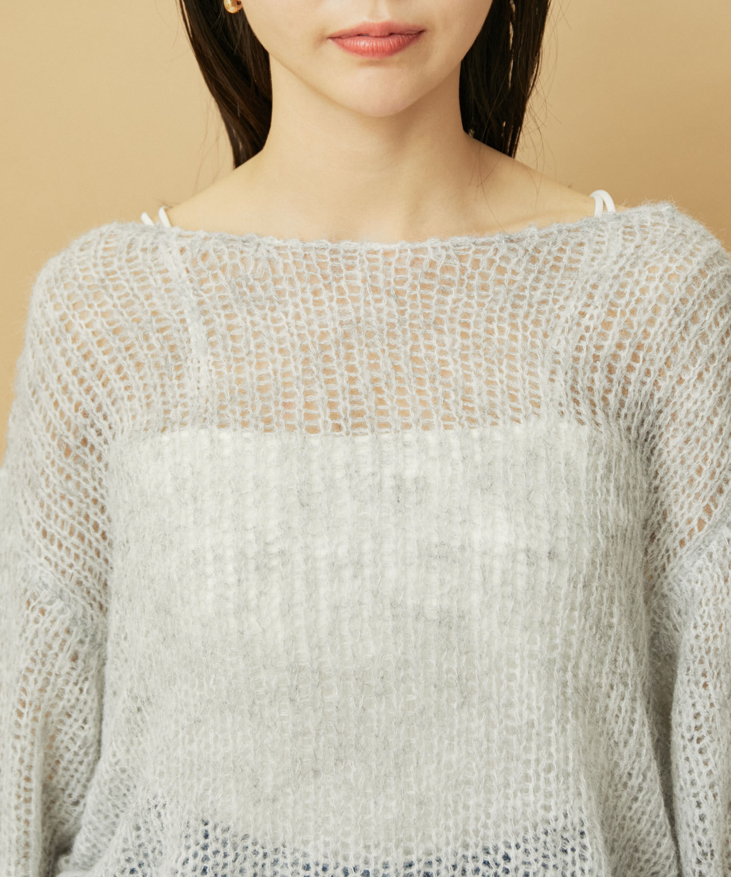 VIS「モヘアタッチシアーニット」|ニット・セーター|