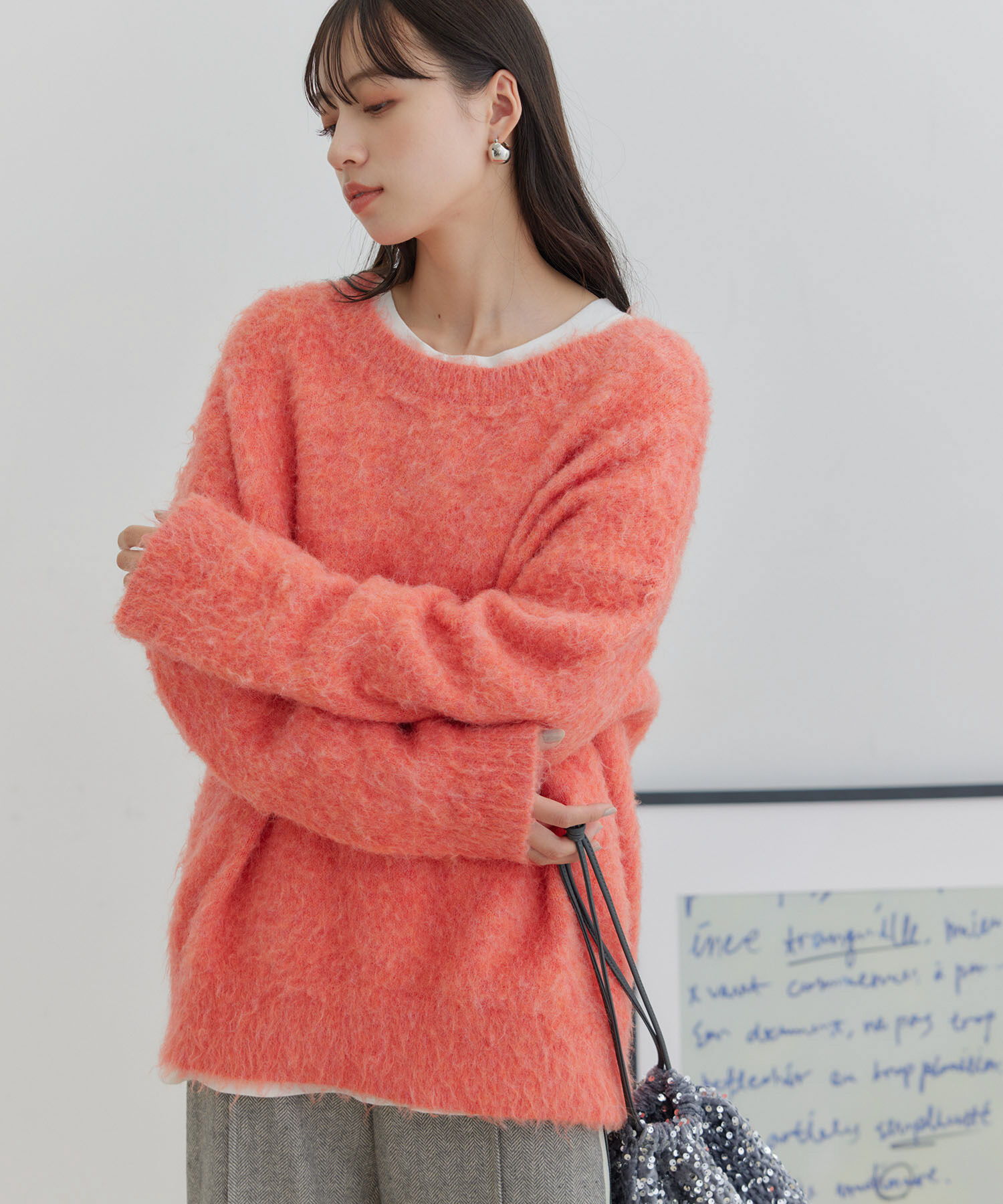 VIS「【前後2WAY】毛混トゥンカロンニット」|ニット・セーター|