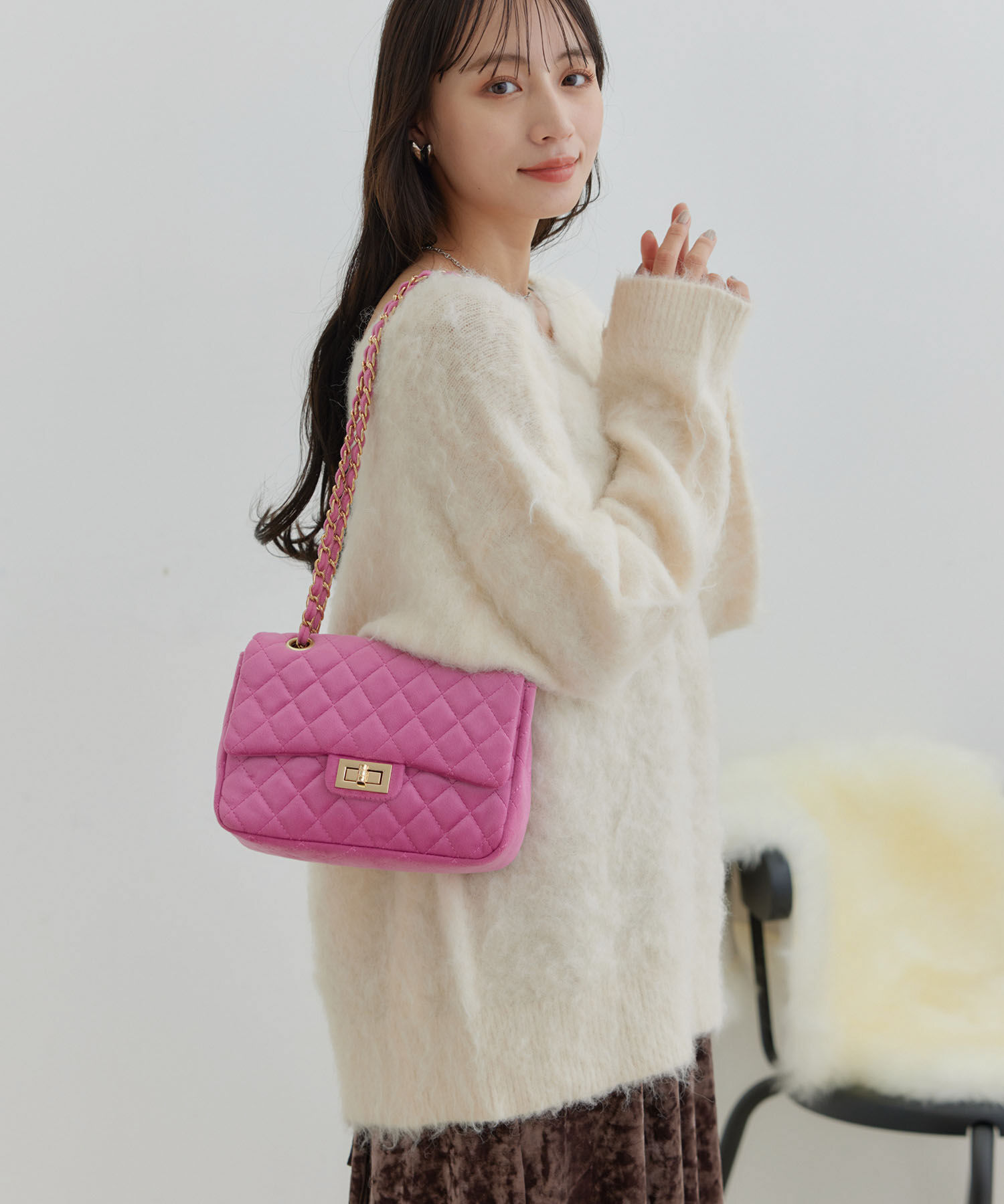 VIS「【前後2WAY】毛混トゥンカロンニット」|ニット・セーター|