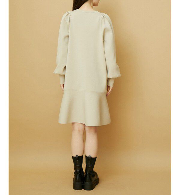 VIS「パフスリーブ切り替えミニフレアワンピース」|ワンピース|