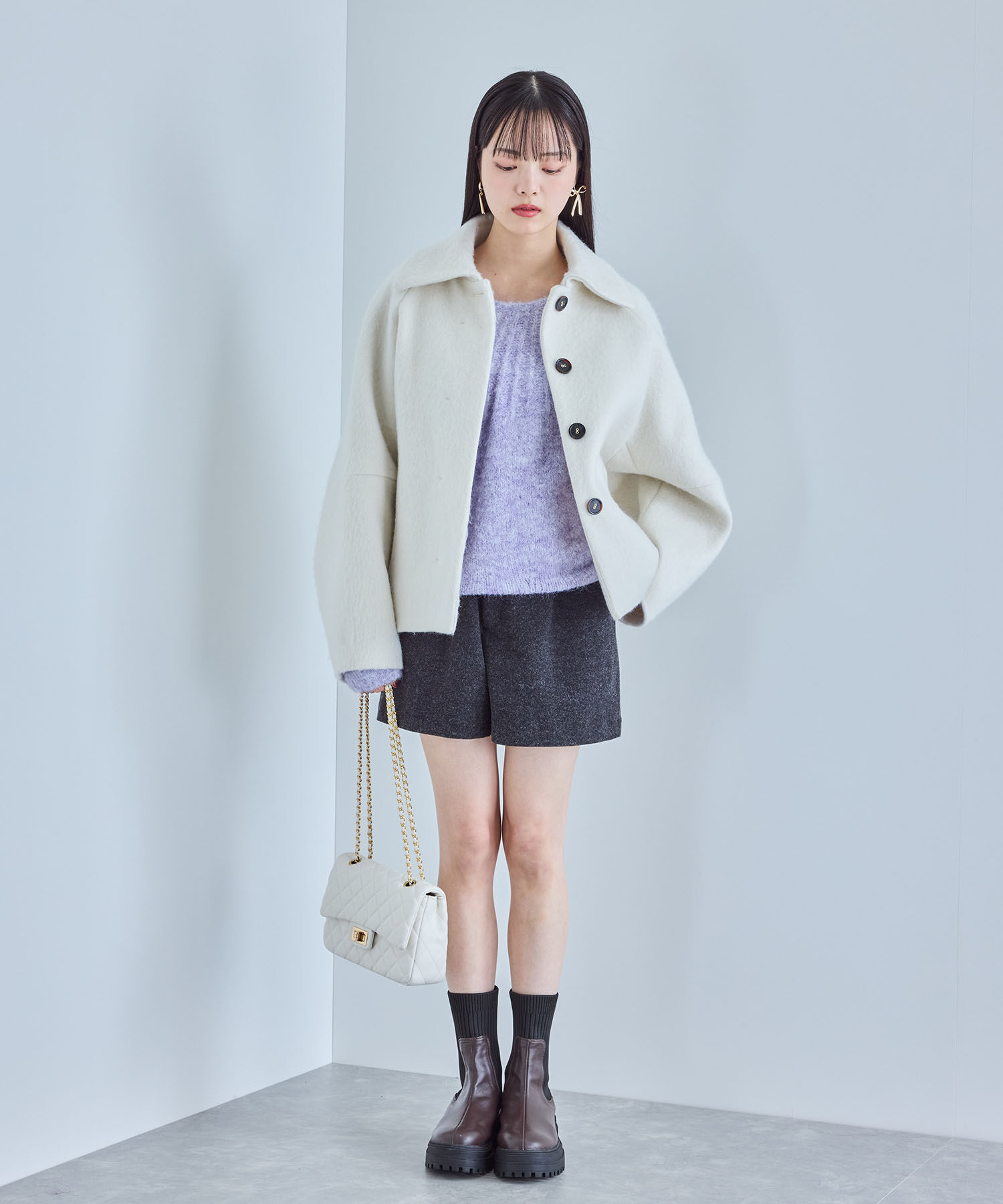 VIS「バックリボンHUGニット」|ニット・セーター|