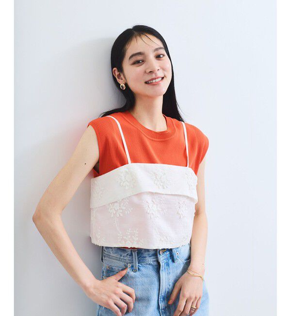 VIS「立体フラワービスチェ」|キャミソール|