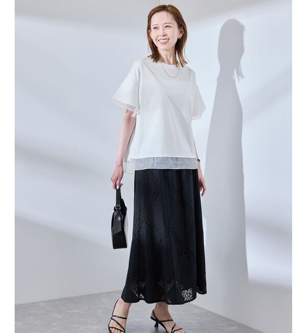 Rope&rsquo;Picnic「【UVカット・接触冷感】着丈が選べる70シルケットシアードッキングトップス」|Tシャツ・カットソー|