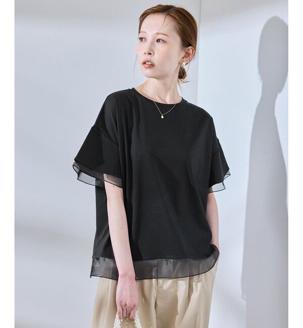 Rope&rsquo;Picnic「【UVカット・接触冷感】着丈が選べる70シルケットシアードッキングトップス」|Tシャツ・カットソー|