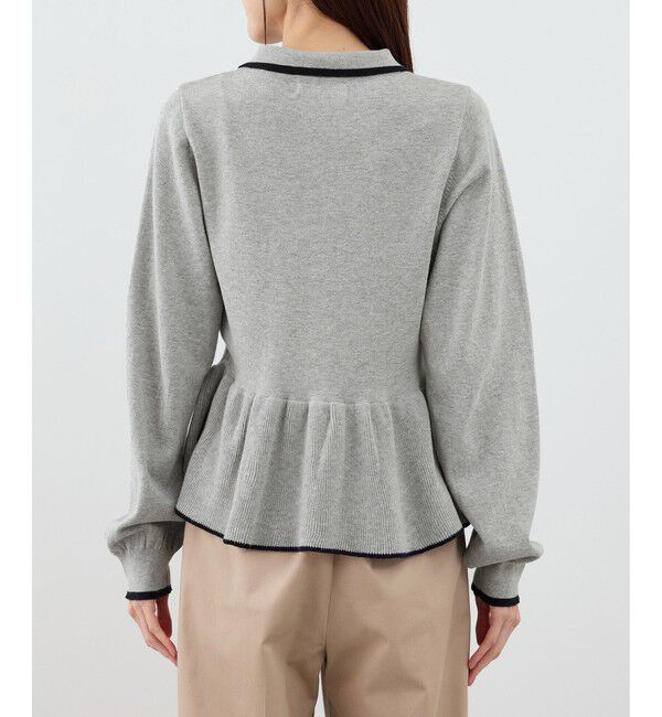 Rope&rsquo;Picnic「ペプラムポロカラーニット」|ニット・セーター|