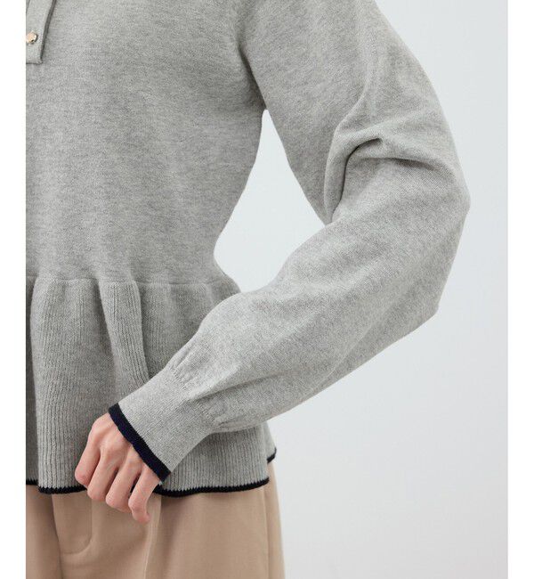 Rope&rsquo;Picnic「ペプラムポロカラーニット」|ニット・セーター|