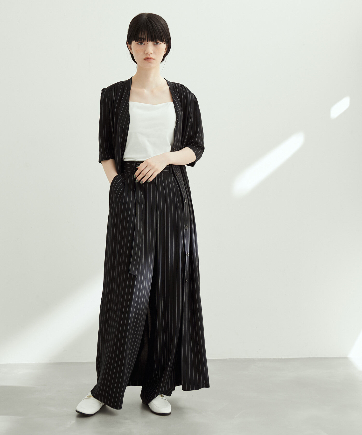 ADAM ET ROPE'「【セットアップ対応】イージーレーヨン2タックパンツ」|その他|