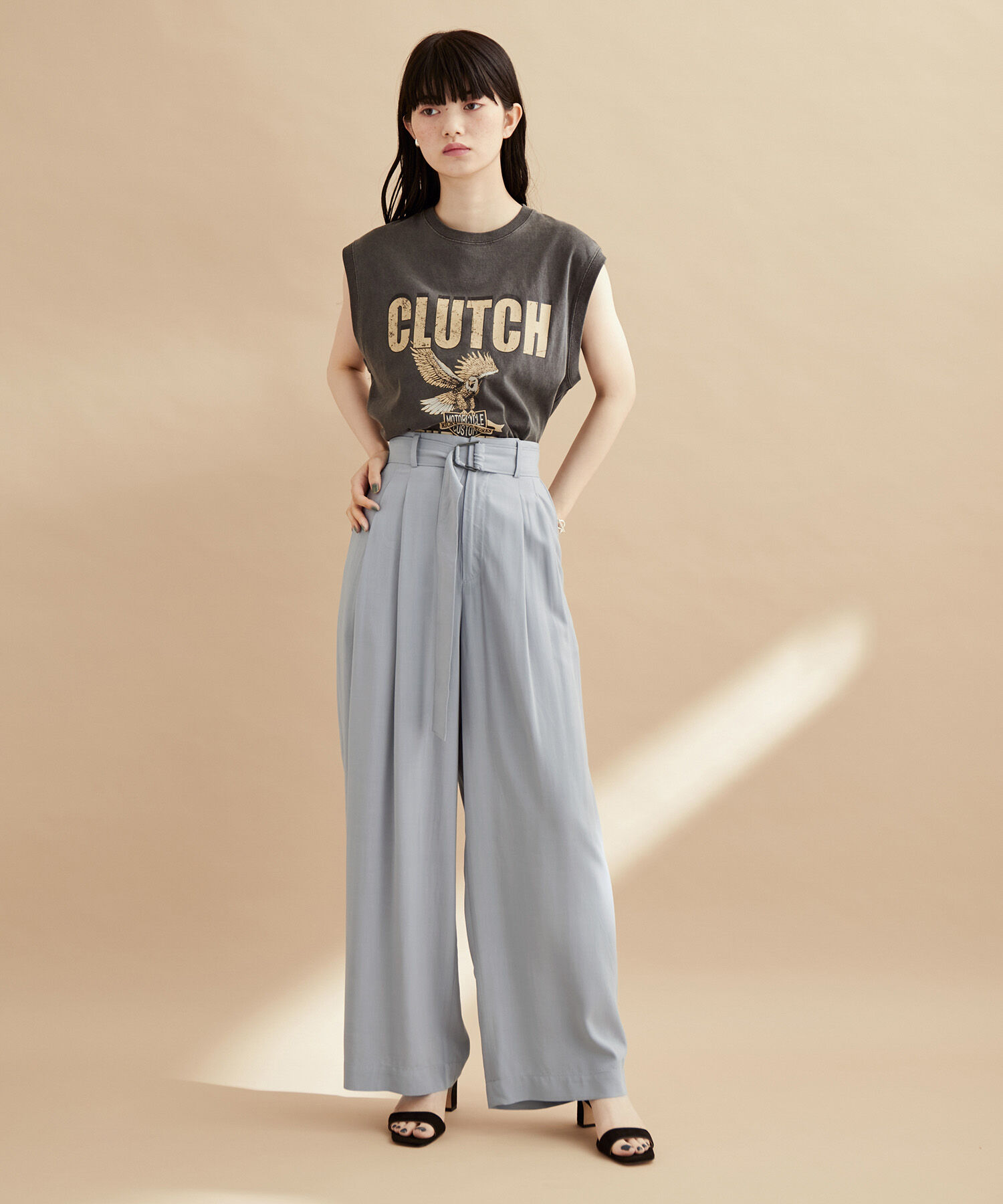 ADAM ET ROPE'「【セットアップ対応】イージーレーヨン2タックパンツ」|その他|