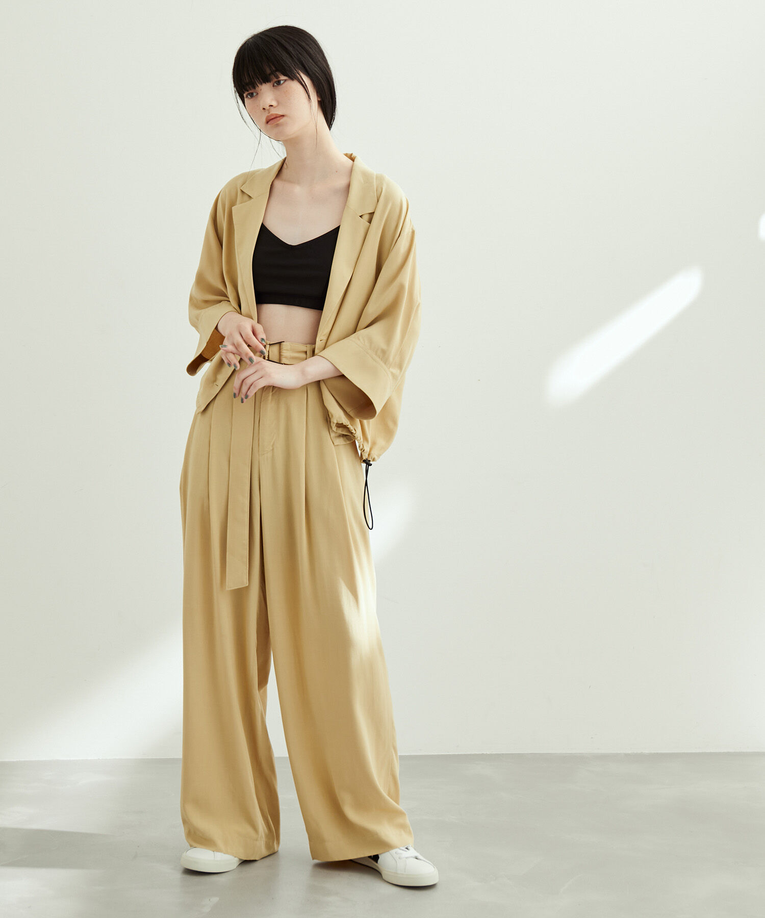 ADAM ET ROPE'「【セットアップ対応】イージーレーヨン2タックパンツ」|その他|