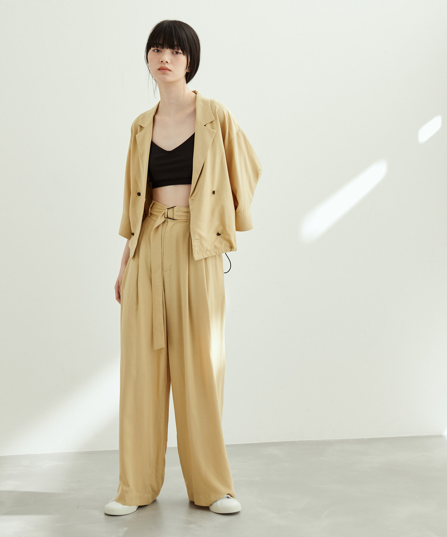 ADAM ET ROPE'「【セットアップ対応】イージーレーヨン2タックパンツ」|その他|