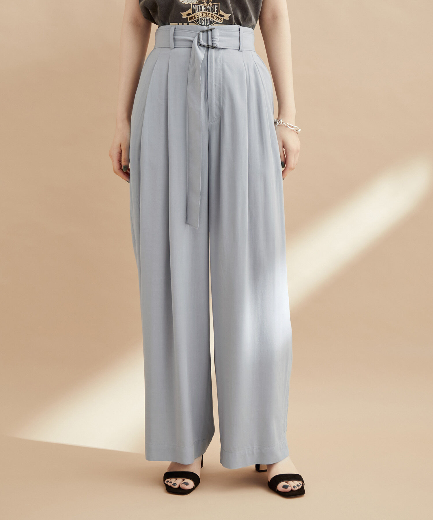 ADAM ET ROPE'「【セットアップ対応】イージーレーヨン2タックパンツ」|その他|