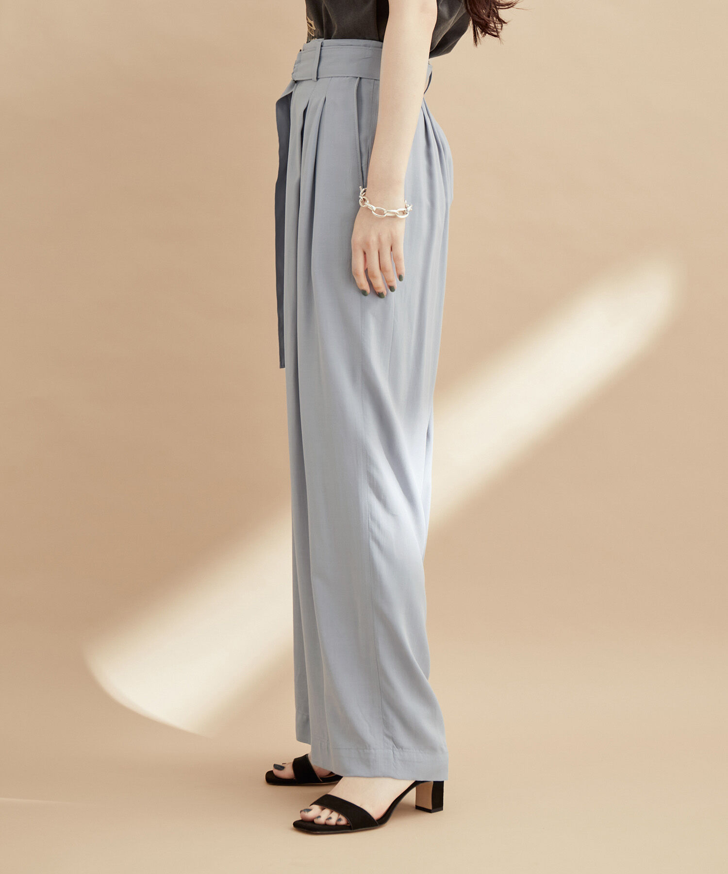 ADAM ET ROPE'「【セットアップ対応】イージーレーヨン2タックパンツ」|その他|