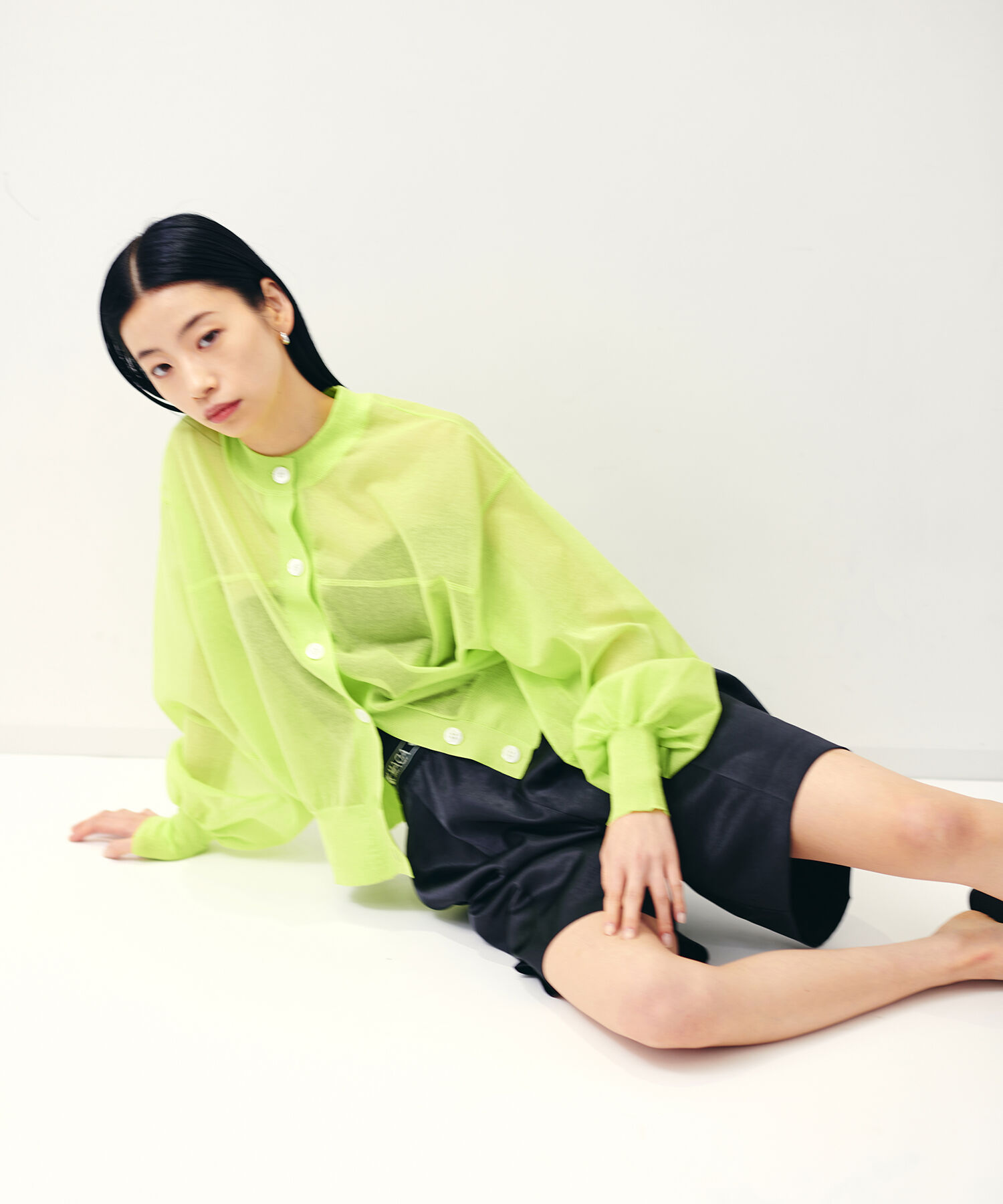 ADAM ET ROPE'「【2WAY】シアーカーディガン」|カーディガン|