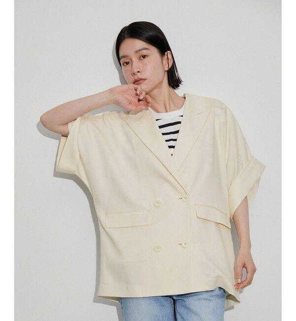 ADAM ET ROPE'「【サステナブル】・【新色追加】ショートスリーブシャツJK」|その他|生成メイン