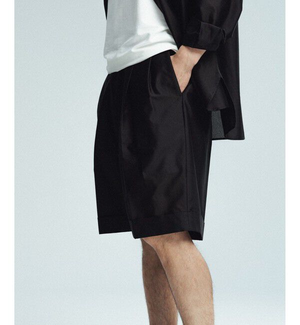 ADAM ET ROPE'「【ACT/アクト】超軽量 イージーショーツ / 速乾 / ストレッチ / イージーケア」|チノ|ブラック(01)