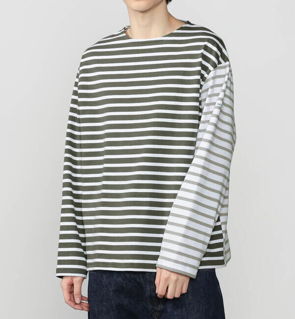 ORCIVAL「ORCIVAL | ハーレクイン コットンロード クルーネック フレンチバスクTシャツ MEN」|Tシャツ・カットソー|