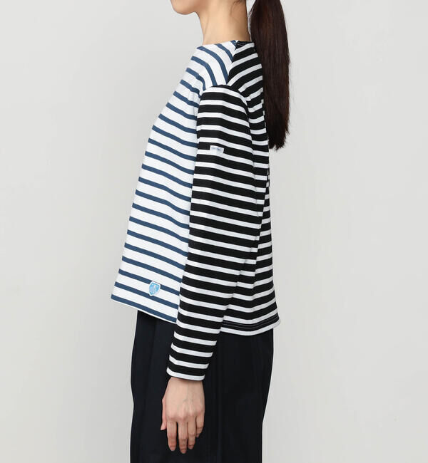 ORCIVAL「ORCIVAL | ハーレクイン コットンロード クルーネックフレンチバスクTシャツ WOMEN」|Tシャツ・カットソー|