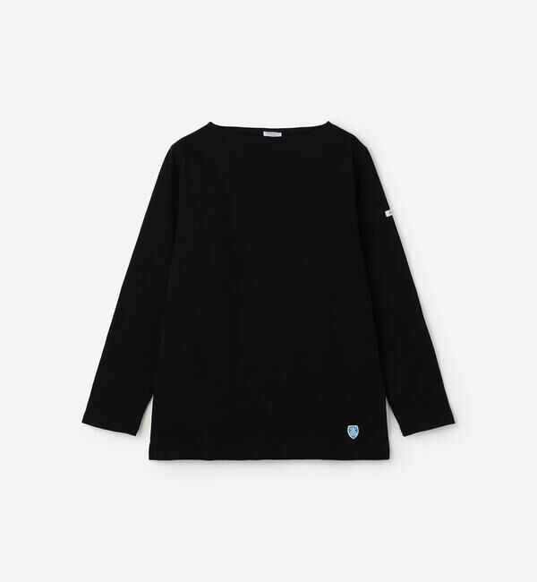 ORCIVAL「ORCIVAL | コットンロード ボートネック フレンチバスクTシャツ WOMEN」|Tシャツ・カットソー|BLACK