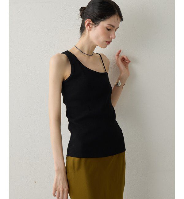 Drawing Numbers「【Drawing Numbers】パッド付きアシメタンク」|Tシャツ・カットソー|