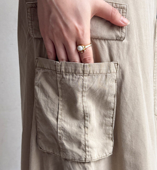  「綿リヨセルピグメント加工カーゴスカート」|スカート|