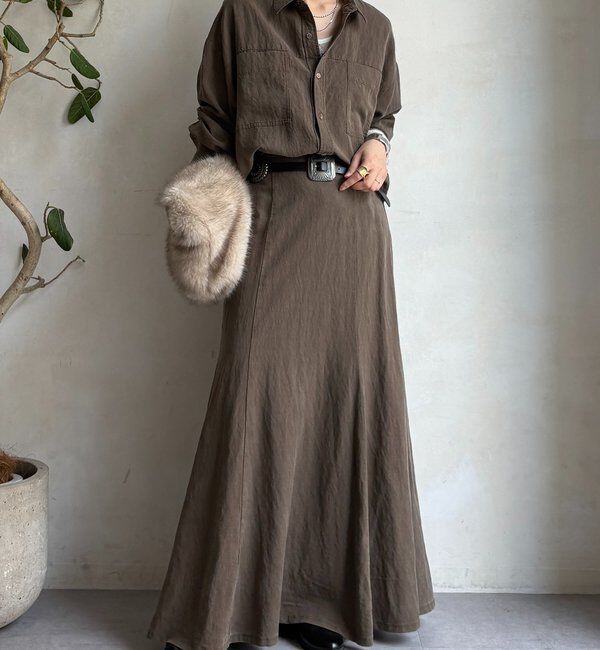  「【セットアップ対応】ピグメントライクフレアスカート」|スカート|