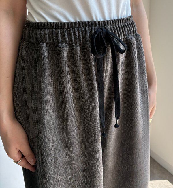  「ヘリンボーンコーデュロイイージーパンツ」|チノ|