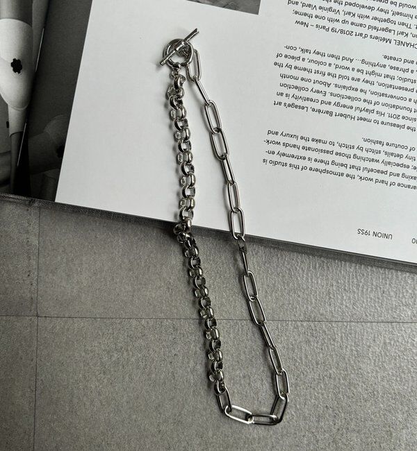  「ミックスチェーンラリエット」|ネックレス|