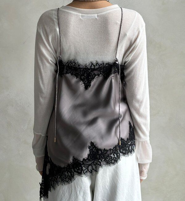  「ショート丈アシメレースキャミ」|シャツ・ブラウス|