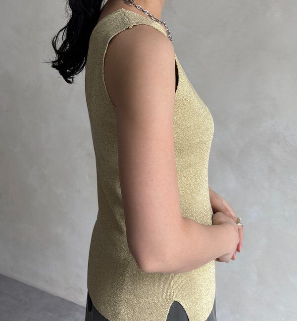  「前後2WAYラメニットタンク」|ニット・セーター|