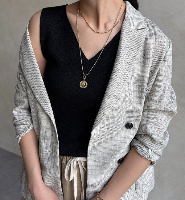  「前後2WAYラメニットタンク」|ニット・セーター|