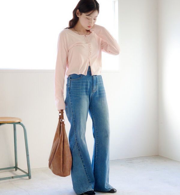  「カットベロアボタンカーディガン」|Tシャツ・カットソー|