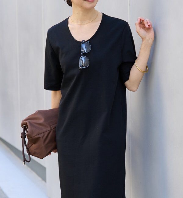  「【接触冷感・紫外線防止素材】ゴブソデカットソーワンピース」|ワンピース|