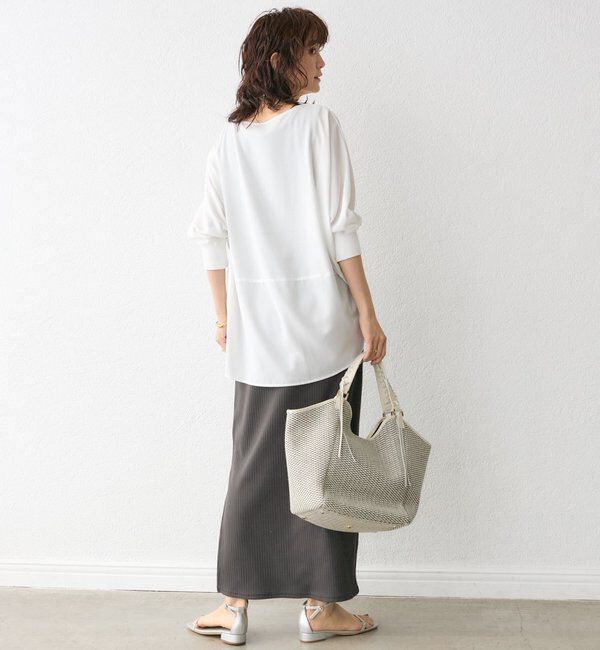  「予約【ON・OFF問わず活躍】リブ付きジョーゼットドルマンブラウス」|シャツ・ブラウス|