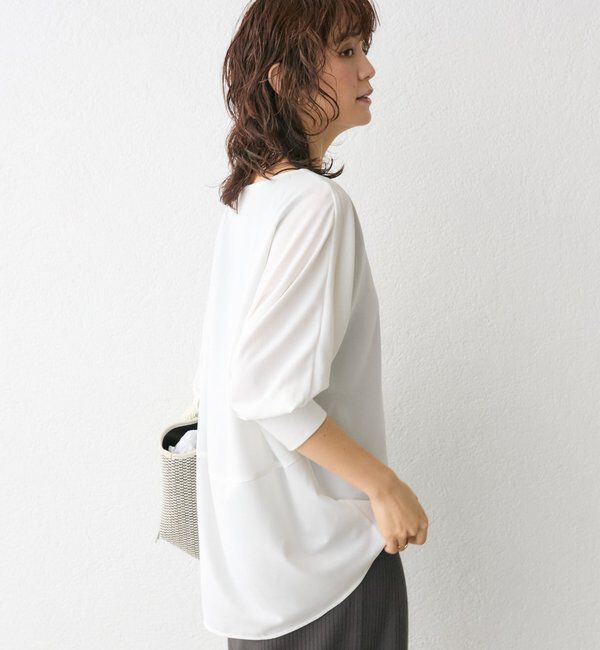  「予約【ON・OFF問わず活躍】リブ付きジョーゼットドルマンブラウス」|シャツ・ブラウス|