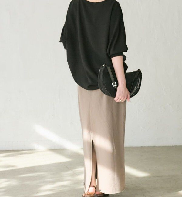  「予約【ON・OFF問わず活躍】リブ付きジョーゼットドルマンブラウス」|シャツ・ブラウス|