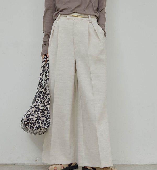  「【セットアップ対応】ダブルクロスワイドパンツ」|チノ|