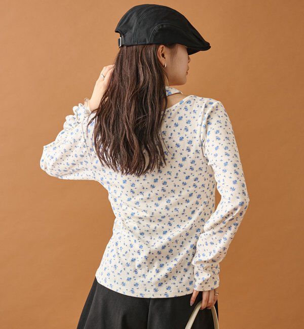  「花柄ホルターロングＴシャツ」|Tシャツ・カットソー|