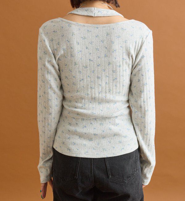  「花柄ホルターロングＴシャツ」|Tシャツ・カットソー|