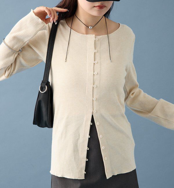  「起毛リブボタンカーディガン」|Tシャツ・カットソー|